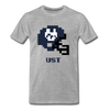 Tecmo Bowl | Utah State Distressed Logo Color - heather gray