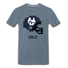Tecmo Bowl | Utah State Distressed Logo Color - steel blue