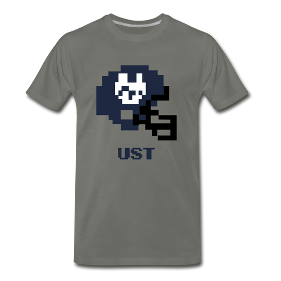 Tecmo Bowl | Utah State Distressed Logo Color - asphalt gray