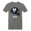 Tecmo Bowl | Utah State Distressed Logo - asphalt gray