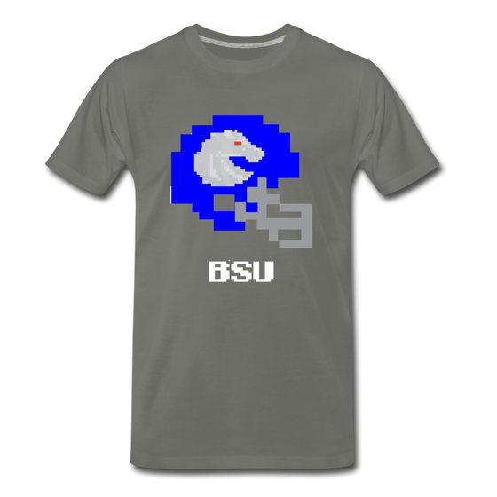 Tecmo Bowl | Boise State Classic Logo - asphalt gray