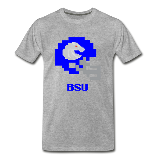 Tecmo Bowl | Boise State Classic Logo Color - heather gray