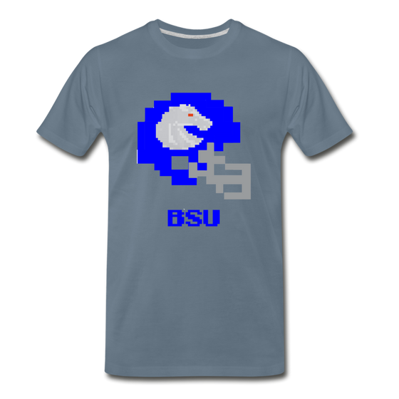 Tecmo Bowl | Boise State Classic Logo Color - steel blue