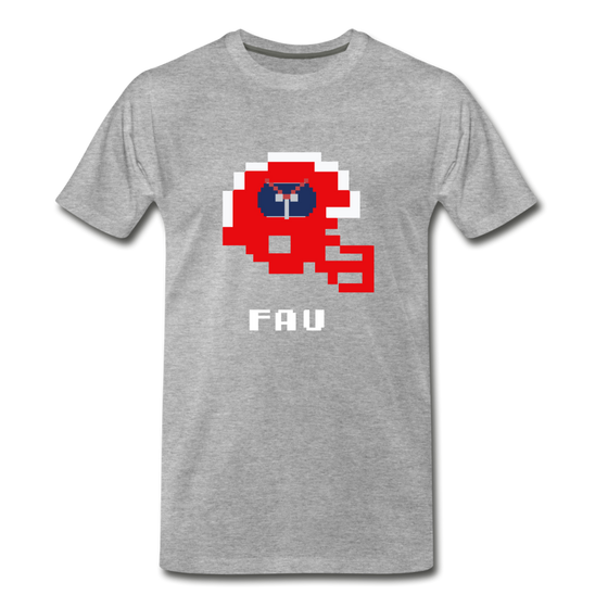 Tecmo Bowl | Florida Atlantic Classic Logo - heather gray