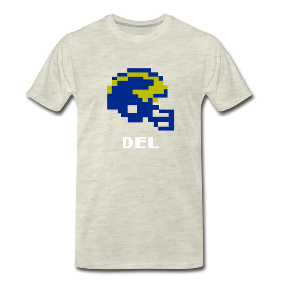 Tecmo Bowl | Delaware Classic Logo - heather oatmeal