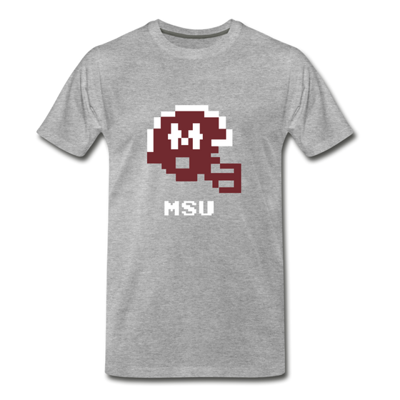 Tecmo Bowl | Mississippi State Classic Logo - heather gray