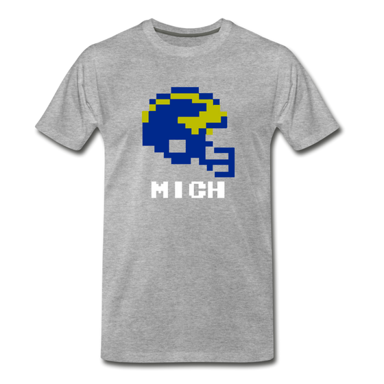 Tecmo Bowl | Michigan Classic Logo - heather gray