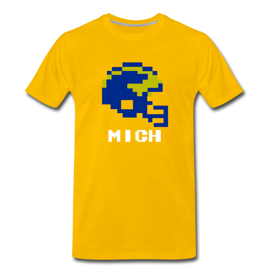 Tecmo Bowl | Michigan Classic Logo - sun yellow