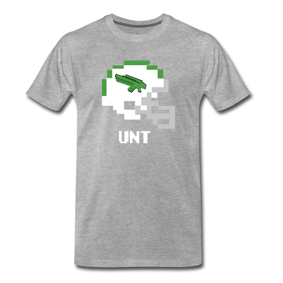 Tecmo Bowl | University Of North Texas Classic Logo White - heather gray