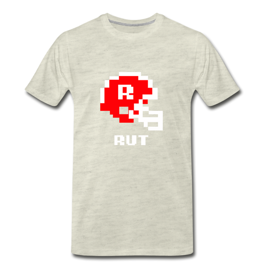 Tecmo Bowl | Rutgers Classic Logo - heather oatmeal