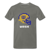 Tecmo Bowl | Washington U Classic Logo - asphalt gray
