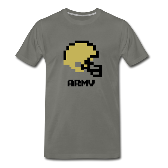 Tecmo Bowl | Army Classic Logo Color - asphalt gray