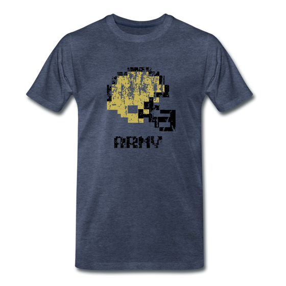 Tecmo Bowl | Army Distressed Logo Color - heather blue