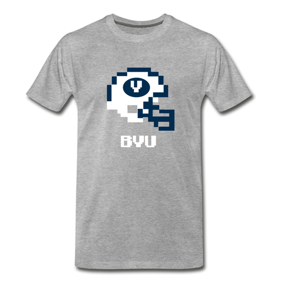 Tecmo Bowl | BYU Classic Logo - heather gray