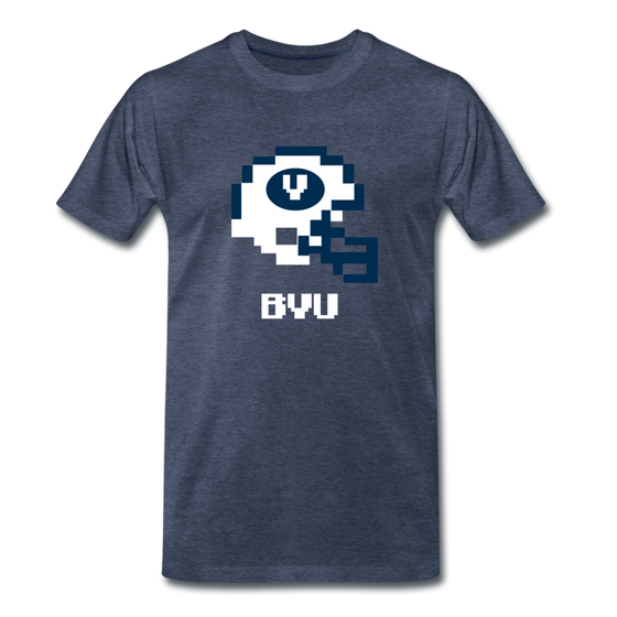 Tecmo Bowl | BYU Classic Logo - heather blue