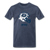 Tecmo Bowl | BYU Distressed Logo Color - heather blue