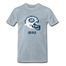  Tecmo Bowl | BYU Distressed Logo Color - heather ice blue