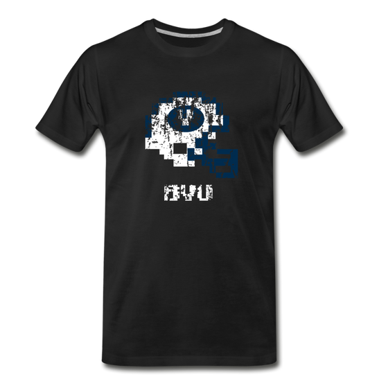 Tecmo Bowl | BYU Distressed Logo - black