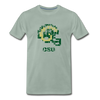 Tecmo Bowl | Colorado State Distressed Logo Color - steel green