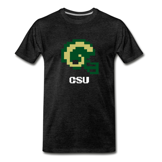 Tecmo Bowl | Colorado State Distressed Logo - charcoal gray