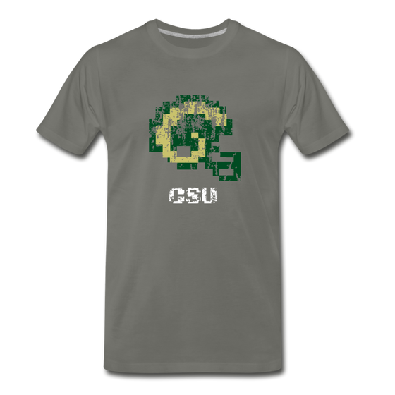 Tecmo Bowl | Colorado State Distressed Logo - asphalt gray