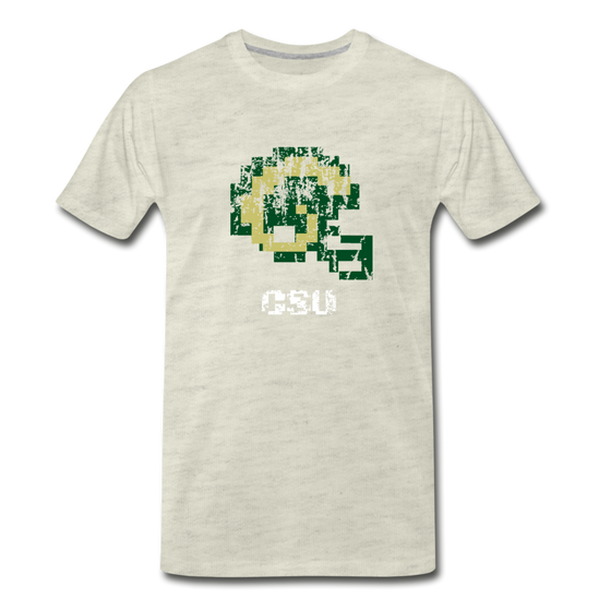 Tecmo Bowl | Colorado State Distressed Logo - heather oatmeal