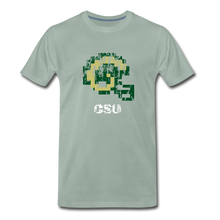  Tecmo Bowl | Colorado State Distressed Logo - steel green