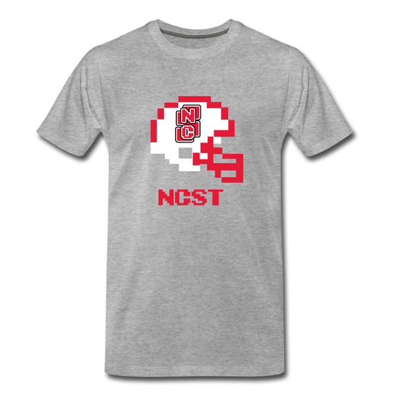 Tecmo Bowl | NC State Classic Logo Color - heather gray