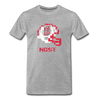 Tecmo Bowl | NC State Distressed Logo Color - heather gray