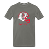 Tecmo Bowl | NC State Distressed Logo Color - asphalt gray