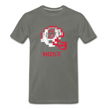  Tecmo Bowl | NC State Distressed Logo Color - asphalt gray