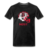 Tecmo Bowl | NC State Distressed Logo Color - charcoal gray