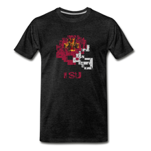  Tecmo Bowl | Iowa St Distressed Logo Color - charcoal gray