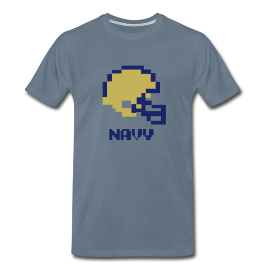 Tecmo Bowl | Navy Classic Logo Color - steel blue