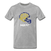 Tecmo Bowl | Navy Distressed Logo - heather gray