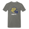Tecmo Bowl | Navy Distressed Logo - asphalt gray