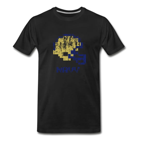 Tecmo Bowl | Navy Distressed Logo Color - black