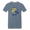 Tecmo Bowl | Navy Distressed Logo Color - steel blue