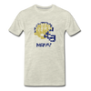 Tecmo Bowl | Navy Distressed Logo Color - heather oatmeal