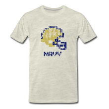  Tecmo Bowl | Navy Distressed Logo Color - heather oatmeal