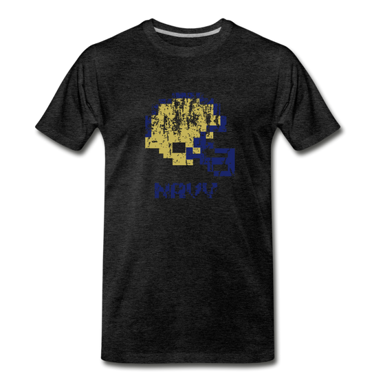 Tecmo Bowl | Navy Distressed Logo Color - charcoal gray