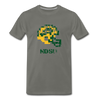 Tecmo Bowl | North Dakota St Distressed Logo Color - asphalt gray