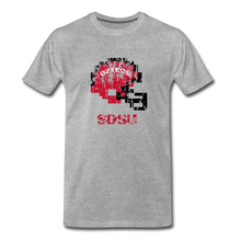  Tecmo Bowl | San Diego St Distressed Logo Color - heather gray