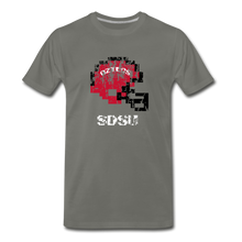  Tecmo Bowl | San Diego St Distressed Logo - asphalt gray