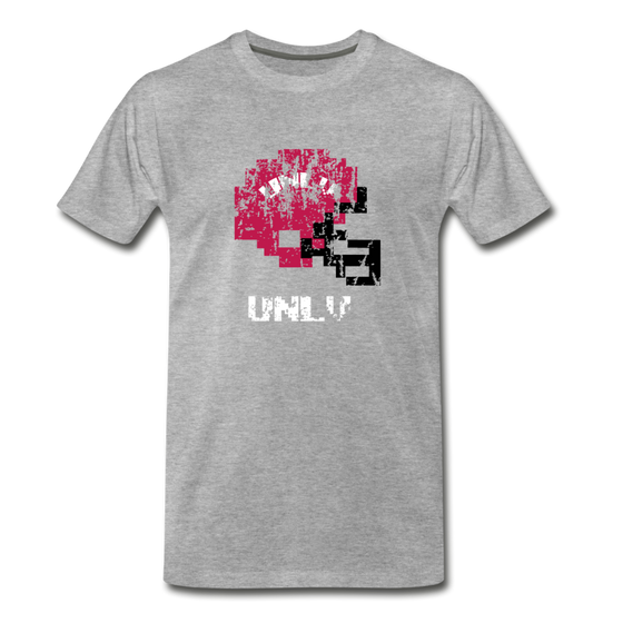 Tecmo Bowl | UNLV Distressed Logo - heather gray