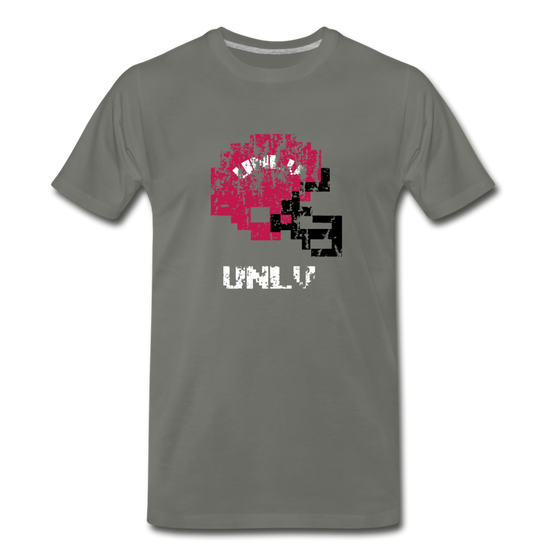 Tecmo Bowl | UNLV Distressed Logo - asphalt gray