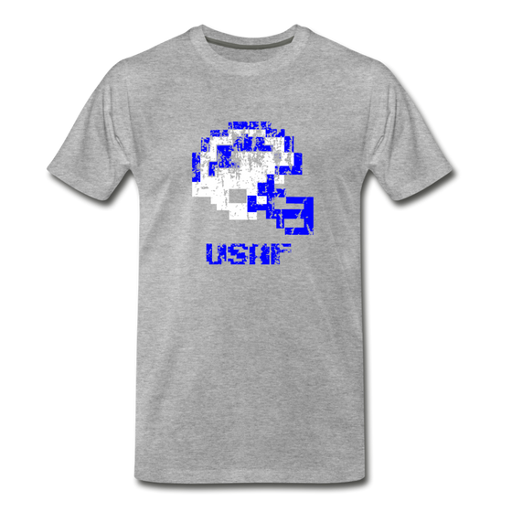 Tecmo Bowl | Air Force Distressed Logo Color - heather gray