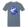 Tecmo Bowl | Air Force Distressed Logo Color - steel blue