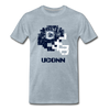 Tecmo Bowl | UCONN Distressed Logo Color - heather ice blue