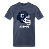 Tecmo Bowl | UCONN Distressed Logo - heather blue